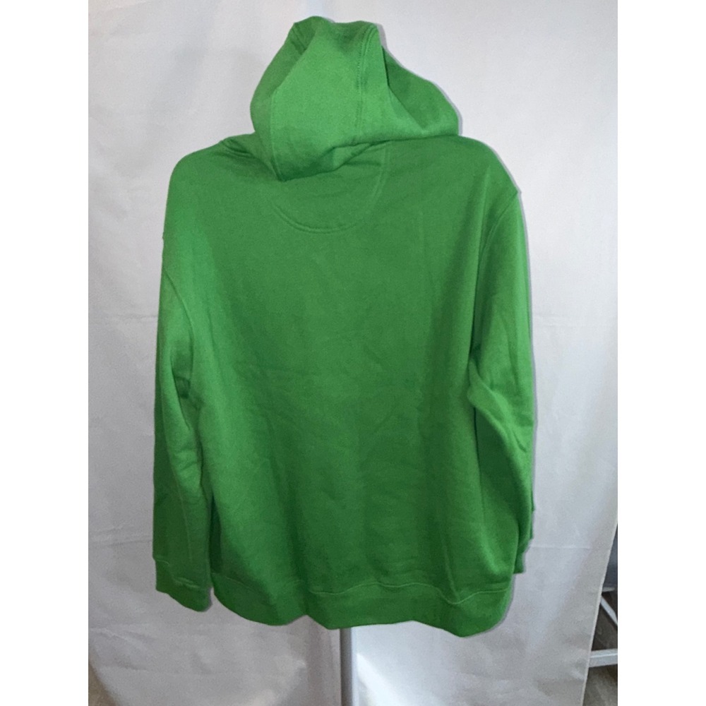 John Deere Mens XXL Green Quarter Zip Hoodie Fleece Pullover Sweatshirt - Picture 7 of 9